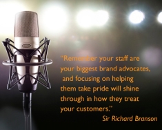 Microphone w Richard Branson Quote